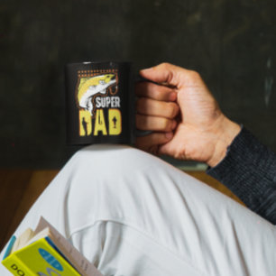 Super Vater Modern Yellow Fish Fishermen Vater Tasse