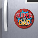 Super Vater Mustache Modern Grunge Magnet<br><div class="desc">Super Vater Mustache Modern Grunge Magnete mit dem Text "Super Vater" in moderner rot-gelber Typografie auf blauem und rotem grunem Hintergrund mit einem Schnurrbart. Geschenke zum Vater zum Geburtstag,  Vatertag,  Weihnachten,  Feiertage und vieles mehr. Erstellt von Evco Studio www.zazzle.com/store/evcostudio</div>