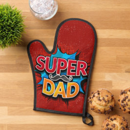 Super Vater Mustache Modern Grunge Ofenhandschuh