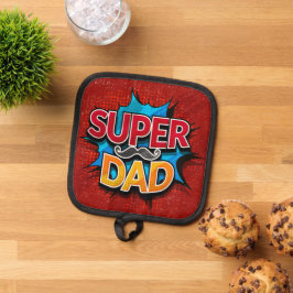 Super Vater Mustache Modern Grunge Topflappen