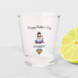 Super Vater - Personalisiert Hero Shot Glass Schnapsglas