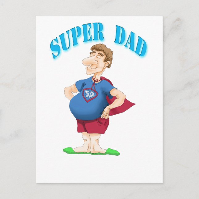 Super Vater Postkarte (Vorderseite)