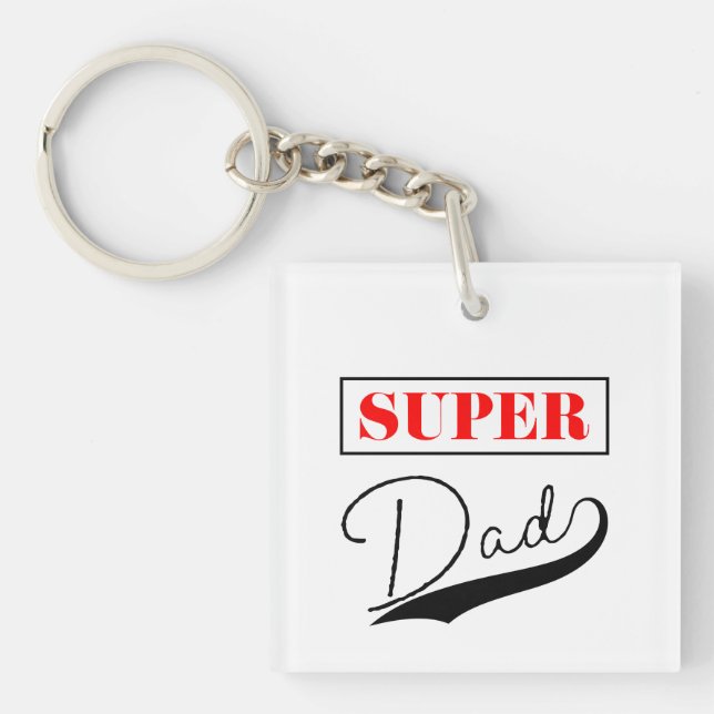 Super Vater Schlüsselanhänger (Vorderseite)