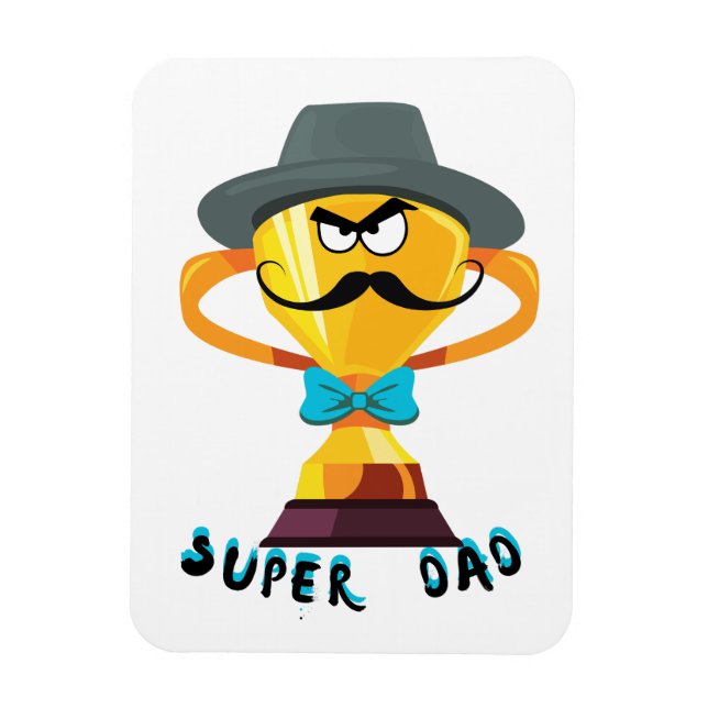 Super Vater Väter Tagesgeschenk Magnet (Vertikal)