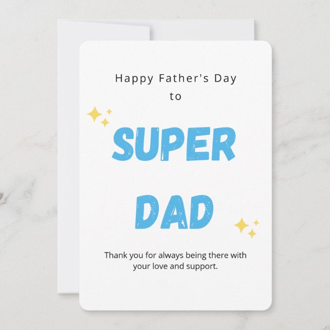 Super Vater Vatertag Card Feiertagskarte (Vorderseite)