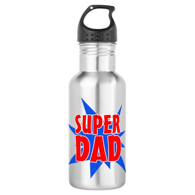 Super Vater Vatertag Wasserflasche (Vorderseite)
