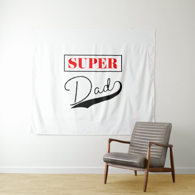 Super Vater Wandteppich (Beispiel (Horizontal))