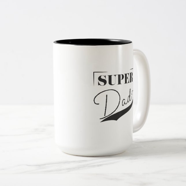 Super Vater Zweifarbige Tasse (VorderseiteRechts)
