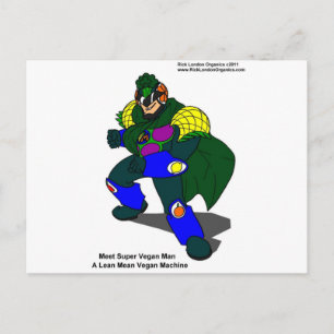 Super Veganer Mann (Unser Maskottchen) spendet T-S Postkarte