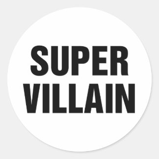 Super Villain Runder Aufkleber
