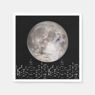 Super Wolf Mond Serviette