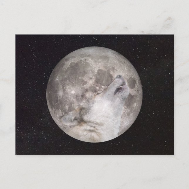 Super Wolf Moon Postkarte (Vorderseite)