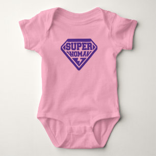 Super Woman Baby Strampler