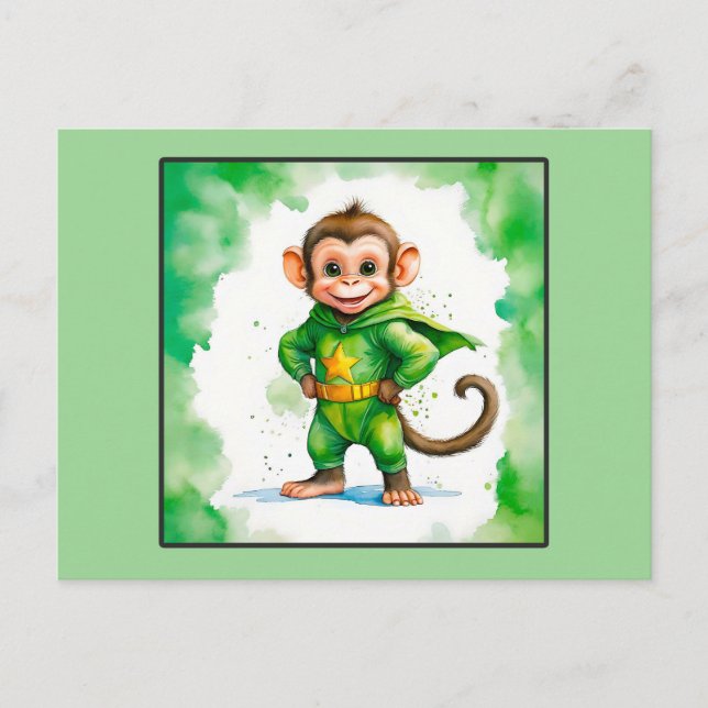 Superaffe Feiertagspostkarte (Vorderseite)