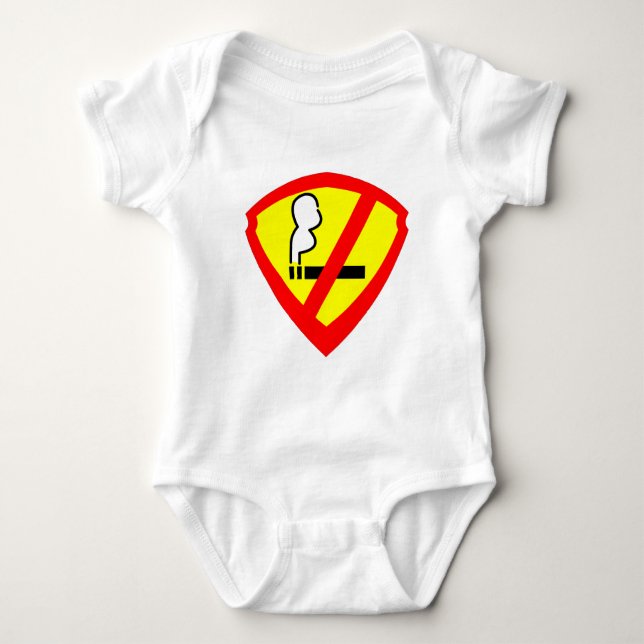 Superantirauchenheld Baby Strampler (Vorderseite)