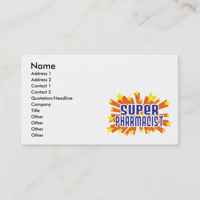 Superapotheker Visitenkarte (Vorderseite)