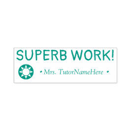"SUPERB ARBEIT!" Lehrerin Rubber Briefmarke Permastempel