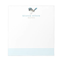 Superb Fairy Wren - Niedlich Blue Bird Personalisi Notizblock
