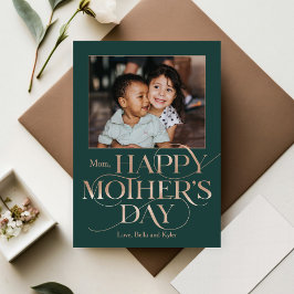 Superb Swirl Happy Mother's Day Foto Card Karte