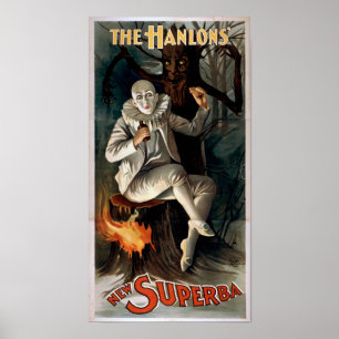 Superba HANLONS neues VARIETÉ Taten-Plakat Poster