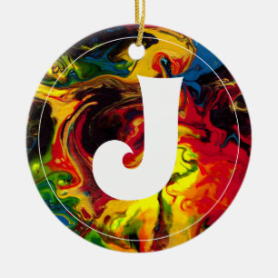 Superball Monogram Keramik Ornament