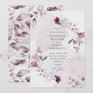 superbe aquarelle chute Faire-part de mariage flor