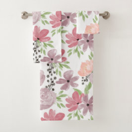 Superbe aquarelle Florale Impression Mauve Lilac