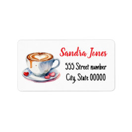Superbe café étiquette de adresse