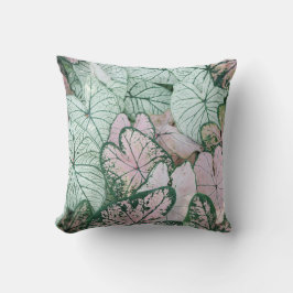 Superbe Coussin Plante rose et vert