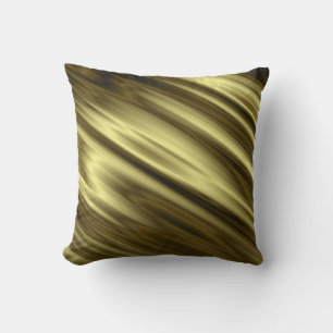 Superbe diagonale goldene Metallic-Satin- Stoff Ku Kissen
