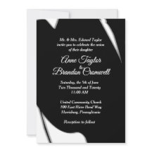 Superbe Faire-part de mariage du soir Abstrait