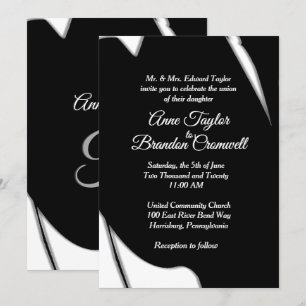 Superbe Faire-part de mariage du soir Abstrait