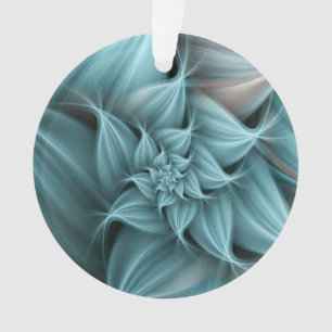 Superbe fleur turquoise fractale