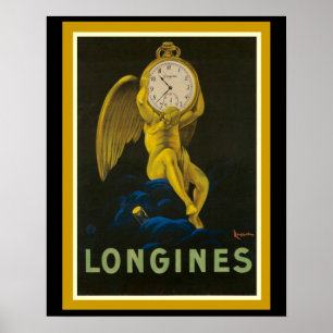 Superbe Longines Annonce Vintage Poster 16 x 20