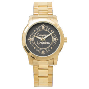 Superbe Montre Grandma Fancy Gold Gems
