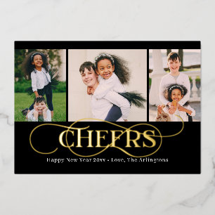 Superbe Swirl FOIL Joyeuse Carte de vacances de No