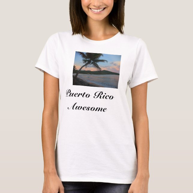 Superbe T-shirt femme Porto Rico Beach (Devant)