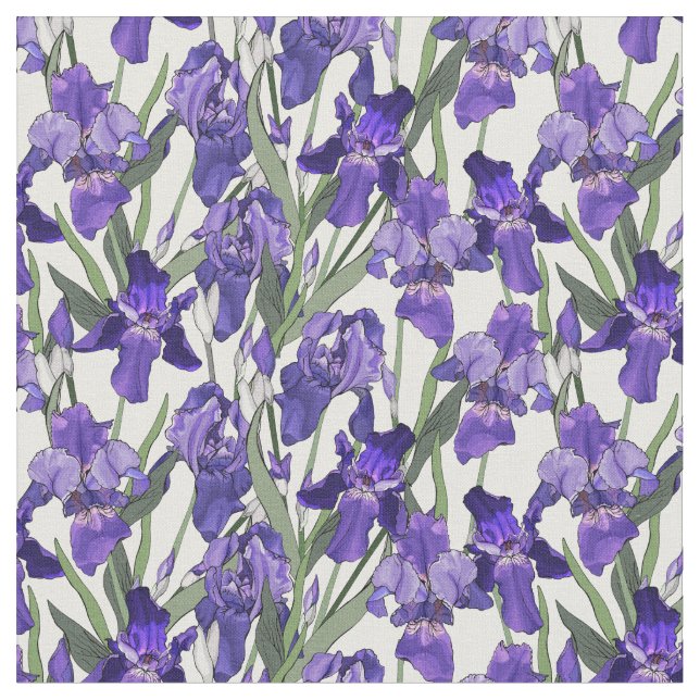 Superbe Tissu Iris (Fermer)