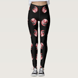 Superbes Leggings imprimés spirale d'art abstrait