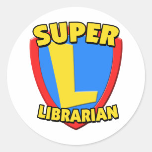 Superbibliothekar Runder Aufkleber