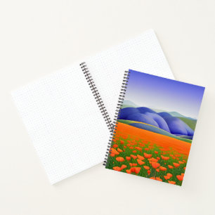 Superblumen   Bullet Journal Surreal Poppies Notizbuch