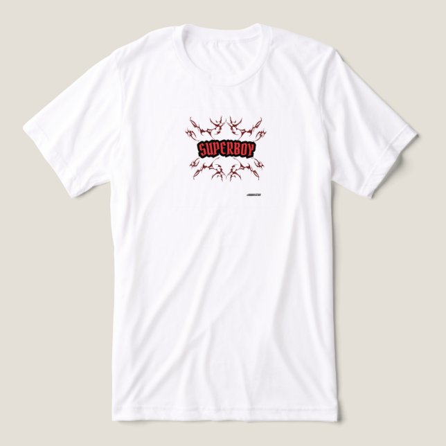 Superboy-weiße T - Shirt (Design Vorderseite)