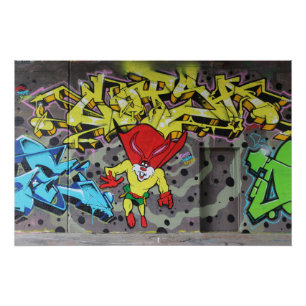 Superbunny Graffiti Poster