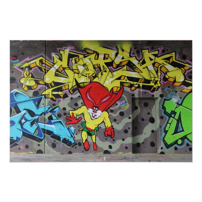 Superbunny Graffiti Poster (Vorderseite)