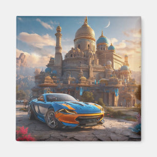 Supercar cool schönes Kloster Magnet