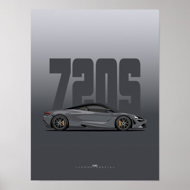 Supercar Poster 720S - Sturm Gray (Vorne)