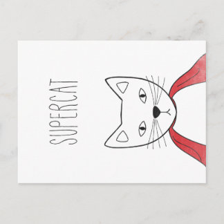 SUPERCAT carte postale illustration chats
