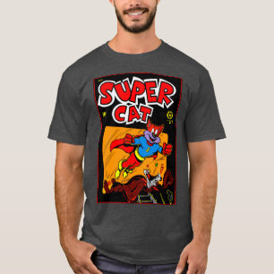 SuperCat-Comic-T - Shirt der 40er Jahre