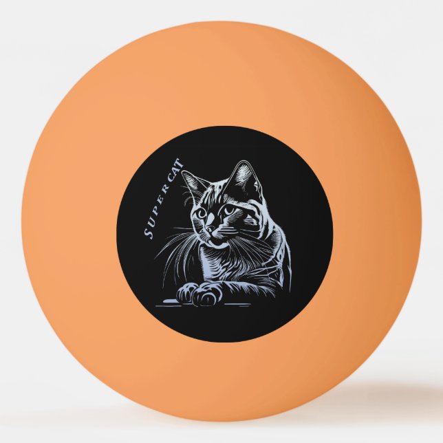 Supercat Tischtennisball (Vorderseite)
