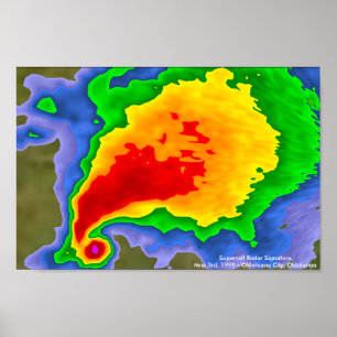 Supercell Radar Signature - "Hook Echo" Poster